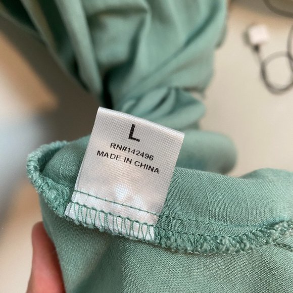 re:named Maxi Green Halter Open Back Dress Sz L - Picture 6 of 7